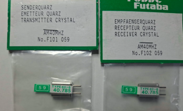 F101/102-059 Quarzpaar Kanal 59/AM 40MHz