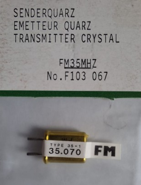 F103067 Sender-Quarz 35 MHz Kanal 67