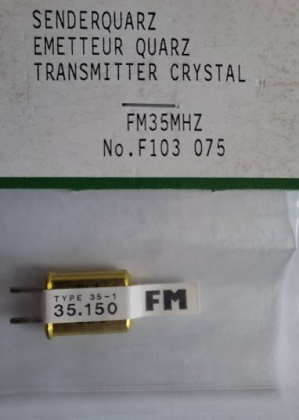 F103075 Sender-Quarz 35 MHz Kanal 75  35.150 MHz Kanal 75 Type 35-1