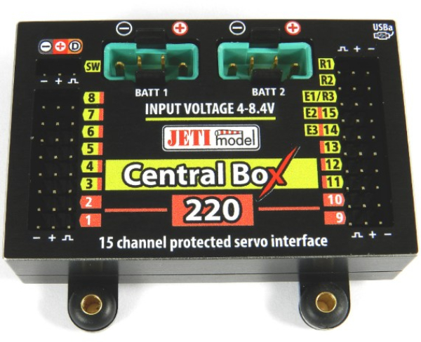 80001679 JETI Duplex 2.4EX Central Box 220 + 2 RSat2