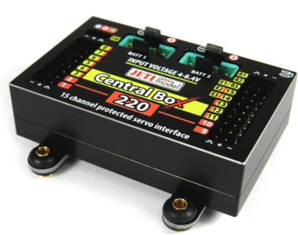 80001679 JETI Duplex 2.4EX Central Box 220 + 2 RSat2