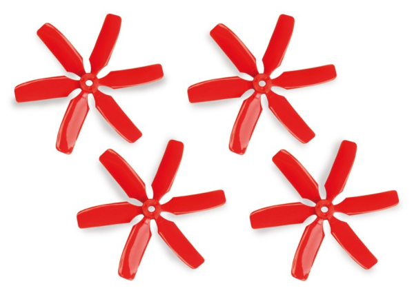 2959.4X4..6 Luftschraube 4x4,6"/6-Blatt Rot CW+CCW