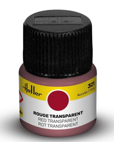 Acrylfarbe Heller 321 transparent-rot 12ml