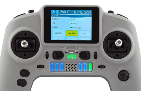 HR1101 HelloRadio V12 2,4GHz - ELRS LBT Fernsteuerung Mode 2 grau
