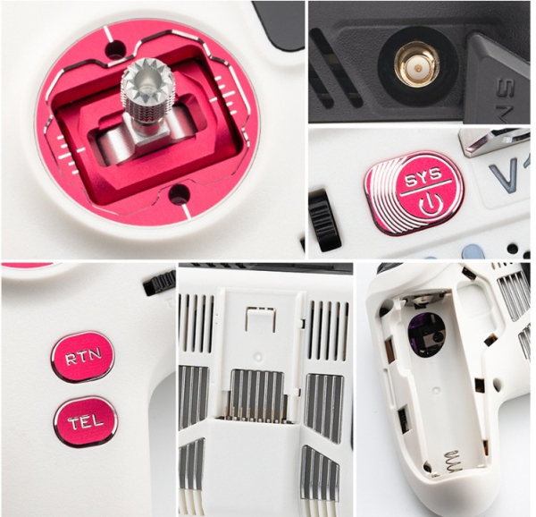 HR1103 HelloRadio V12 MAX 2,4GHz - ELRS LBT Fernsteuerung Mode 2 weiß, rot
