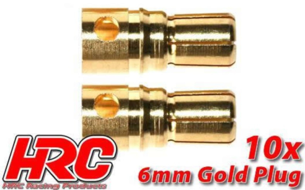 HRC9006M Goldk.-Stecker 6,0mm "U"