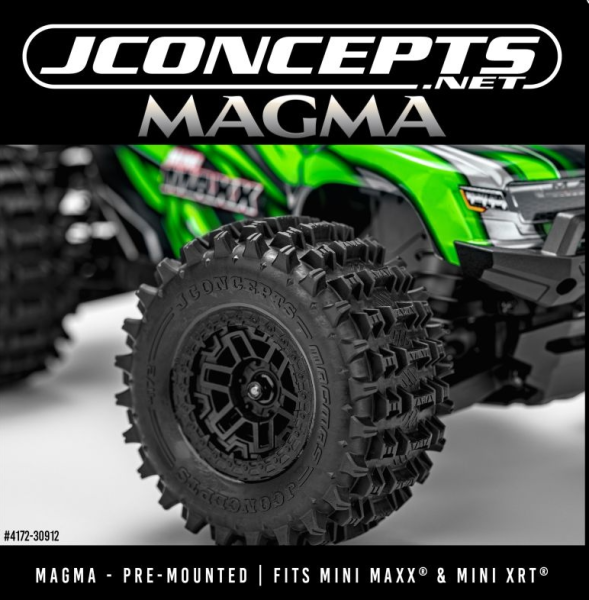 JC-4172-30912 Magma Reifen gelb auf Felge Nr. 3475B für Mini-Maxx und Mini-XRT