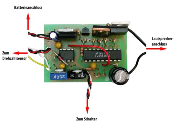 65106 Soundmodul klein Benzin/Diesel-Motor mit Horn