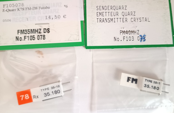 F105/103-078 Quarzpaar Kanal 78/FM 35MHz