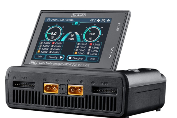 TK13000 ToolkitRC M8D LiPo 1-8S 30A 2 Kanal Ladegerät DC 10-49V