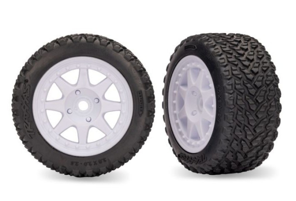 TRX10872-WHT Reifen/F. TRX Mini-Rally White F 2 Stück