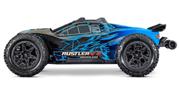 TRX67464-4-BLUE Rustler 1/10 4x4 Stadium-Truck blau RTR VX3