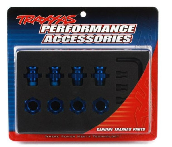 TRX6856X Radmitnehmer mit Mutter 17mm verzahnt blau