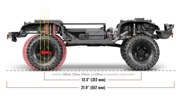 TRX82224-4-BLUE TRX-4 Sport 4x4 blau 1/10 Scale-Crawler RTR Brushed, Clipless