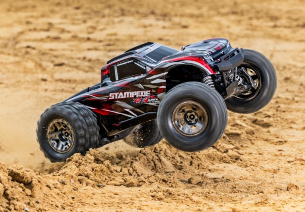 TRX90376-4-RED Traxxas Stampede 4x4 VXL Monster Truck 1/10 RTR HD