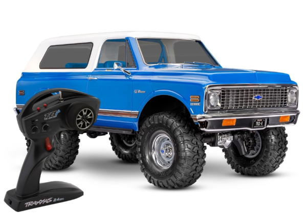 TRX91076-4-BLUE TRX-4 72 Chevy Blazer blau 1/10 Crawler RTR mit Interieur, Brushed, Clipless