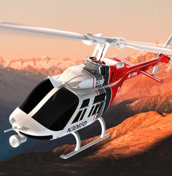 216629 Hubschrauber Bell 206 Jet Ranger rot-weiss 6G 312mm RTF