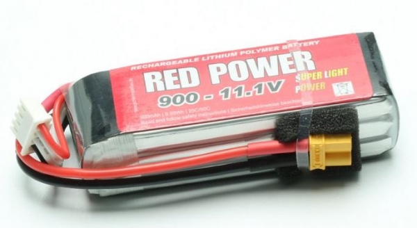 C8000 Lipo 11,1/900 RedPower 25C XT-30/XH