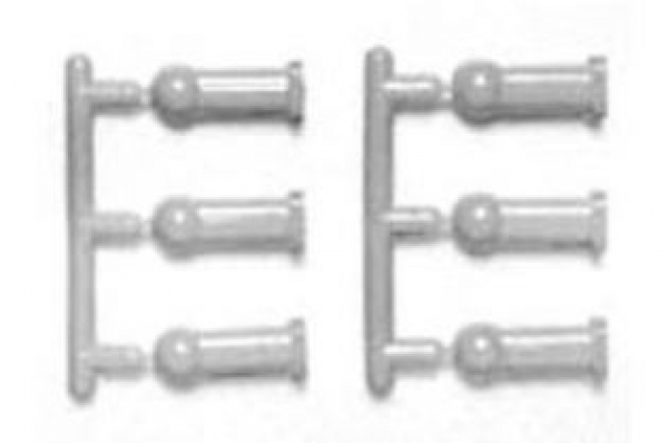 300050633 Kugelgelenke 4mm / M2 Tamiya 6 Stück weiß