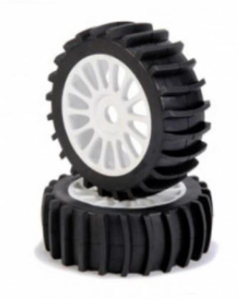 500900062 1:8 Reifen Felgen Set Beach Tires 2 St. weiß