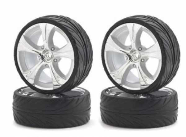 500900064 Reifen/F. 1:10 BigWheel #13 chrom/weiß