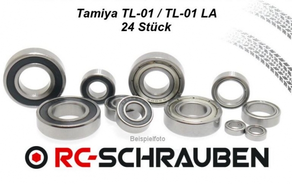 TAM-188-KL Kugellager-Set (2RS o. ZZ) für den Tamiya TL-01 / TL-01 LA