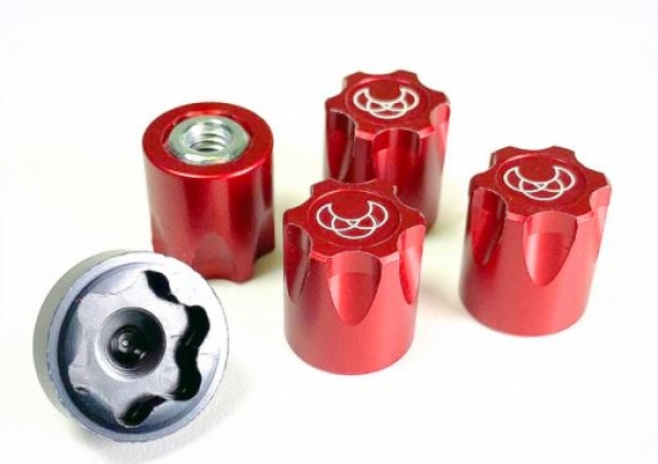 2560026 Radnabe M4/ALU Ø11mm/Länge 12mm rot 4 St.
