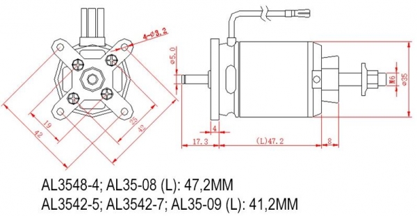 AL3508 BL-Motor DP AL35-08 890kv