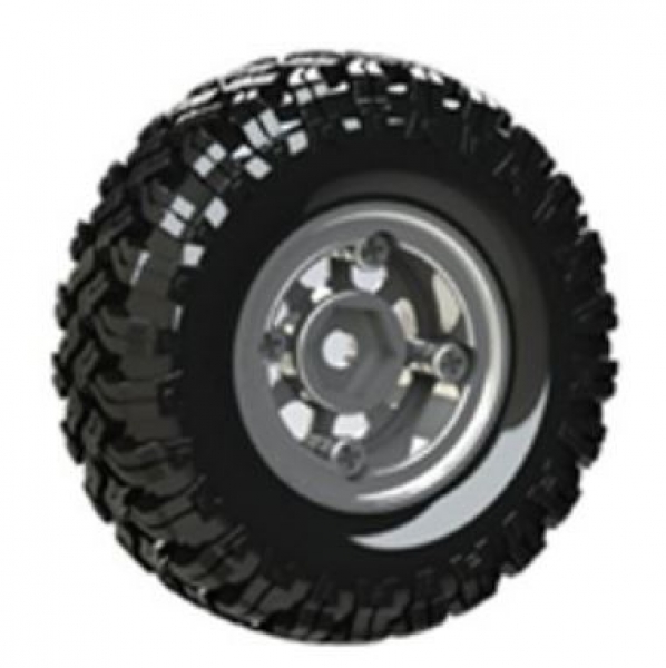 015-24008 Reifen/F. 1:24/Crawler Beadl. 4 Stück