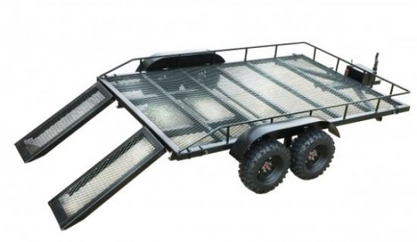 22197 TRAILER Anhänger 1:10 2Achs/Rampe