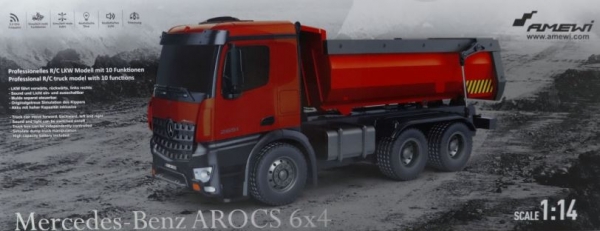 22407 MB AROCS LKW Kipper RTR/rot 10K!