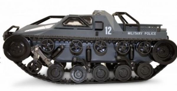 22439 Military-Police Kettendrift-Fahrzeug 1:12 grau/blau