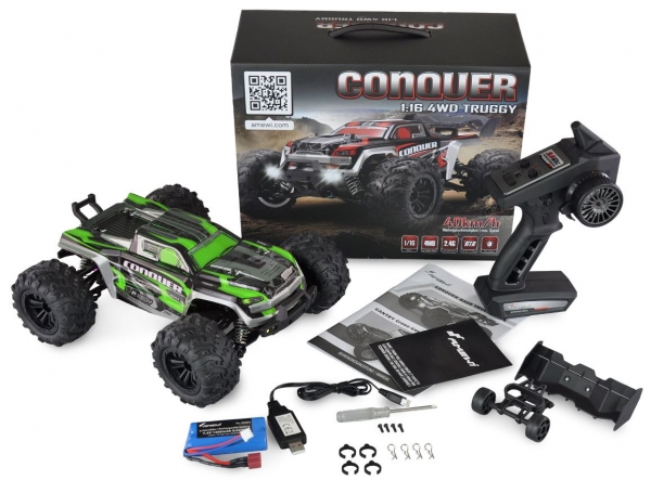 22604 CONQUER RACE TRUGGY BRUSHED 4WD 1:16 RTR GRÜN