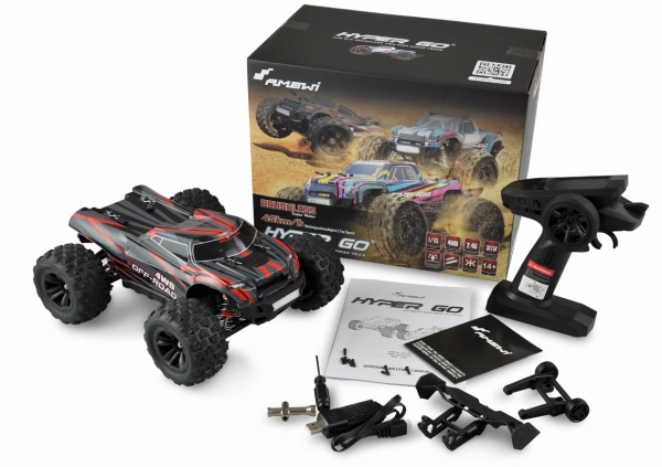 22629 HYPER GO TRUGGY BRUSHLESS 4WD 1:16 RTR SCHWARZ/ROT