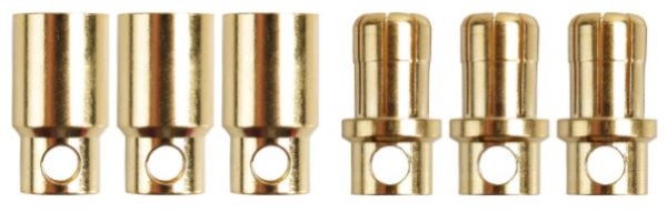 AM-613-3P Goldk.-Stecker/Buchse 8mm 3 Paar