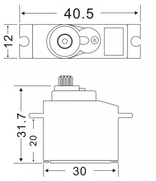 C5638 Servo Master DS3012MG 30x12x31mm 32N/0,09s 