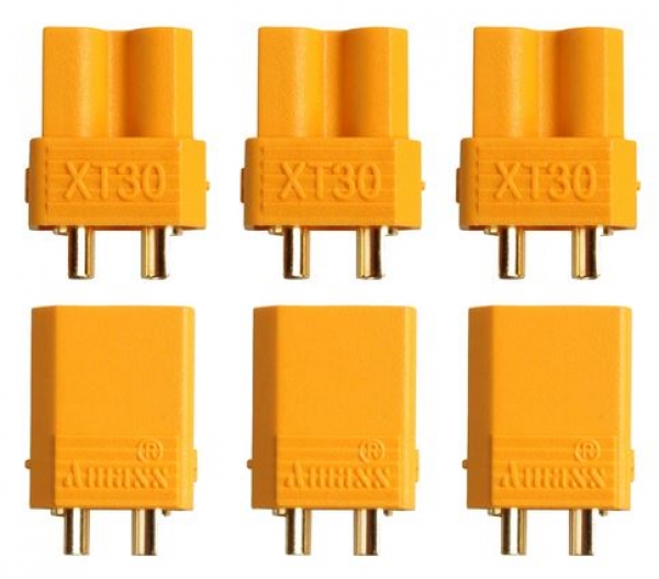 AM-626-3P XT-30 Stecker/Buchse Mini 3 Paar Amass