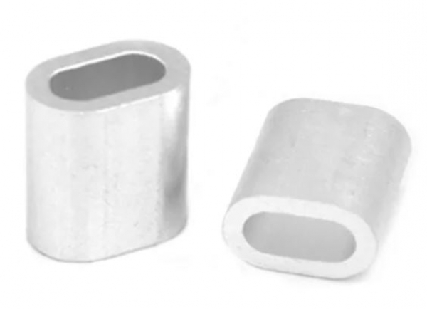CS08CLIPA Quetschhülsen 0,8mm ALU/oval 10Stück
