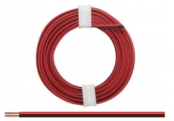 218-5 Zwillingslitze 0,14mm² rot/schwarz 5m d