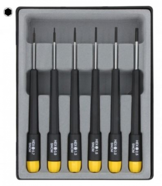 280-63 Schraubendreher-Set Sechskant 0,7-2,5mm 6 Stück