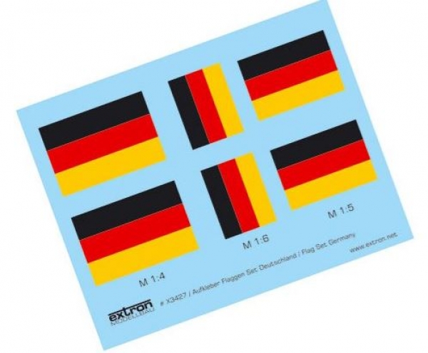 3427 Dekor Bundesflagge 1:4 / 1:5 / 1:6 - je 2 Stück