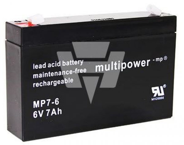 117697 Bleiakku 6V/7,2Ah Multipower 151x34x100