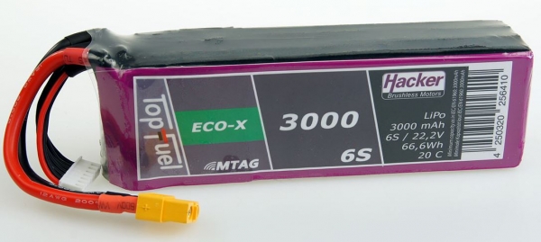 93000631Lipo 22,2/3000 ECO-Xmtag XT60/XH