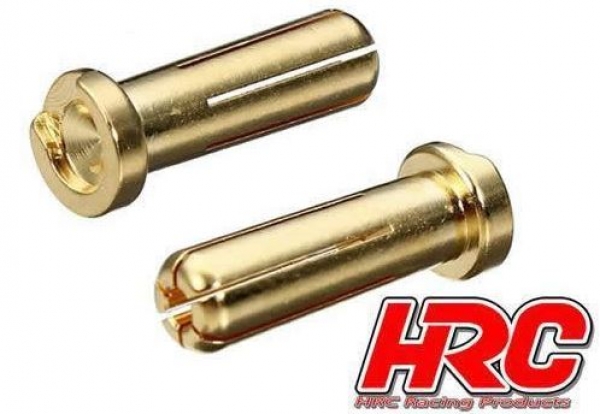 9005LB Goldk.-Stecker 5mm Fla/Schlitz 10St. HRC