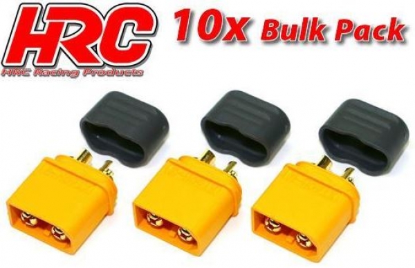 HRC9094PB XT-60 Stecker 10 Stück mit Kappen