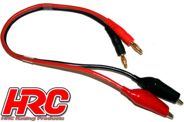 HRC9119 Ladekabel Krokoklemmen schwarz/rot 30cm