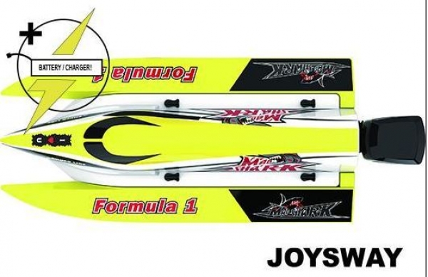 JOY8203V2 MAD SHARK Rennboot gelb-schwarz