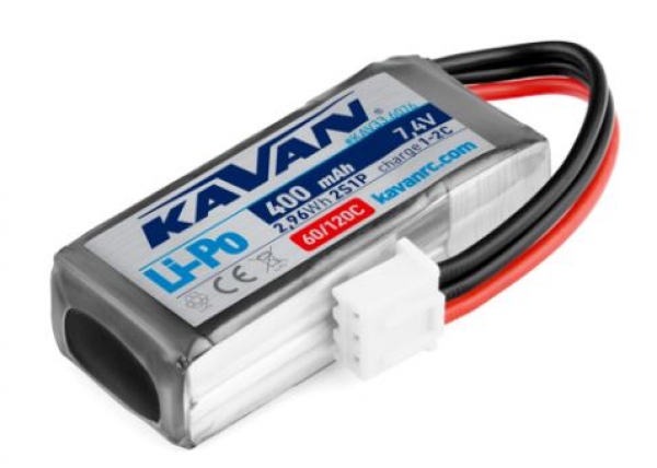 KAV33.6076 KAVAN - Li-Po 400 mAh/7,4 V 60/120C, 2,96 Wh