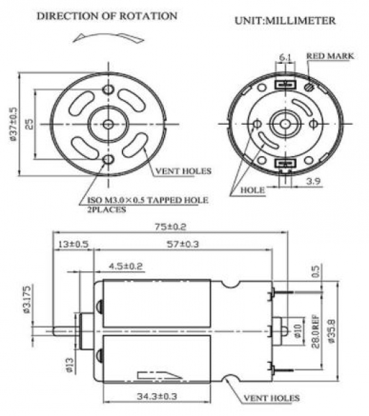 42253 E-Motor Max-Power 660 9,6-14,4V
