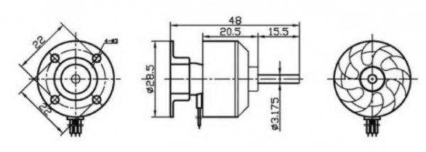42462 BL-Motor Max-AERO C282-1200kv 2-3S